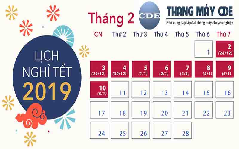 Thông báo nghỉ tết Kỷ Hợi 2019